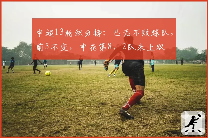 中超13轮积分榜：已无不败球队，前5不变，申花第8，2队未上双